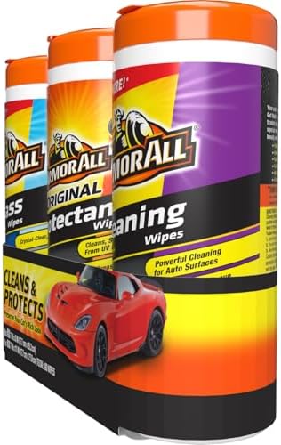 Armor All Car Interior Value Pack, 90 Count, Includes Auto Glass Cleaner, Cleaning Wipes and Protectant Wipes
