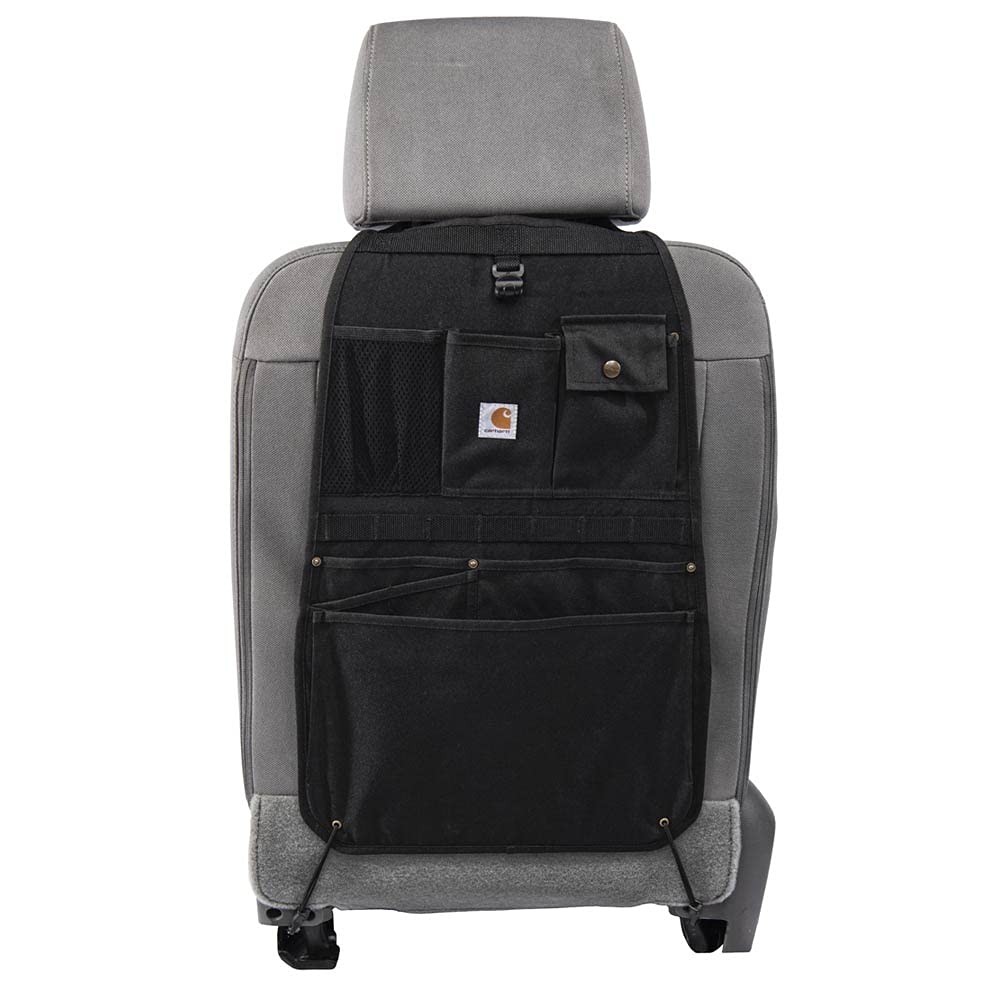 Carhartt Universal Nylon Duck Automotive Seat Back Organizer, Organization for Work and Kids, Gravel