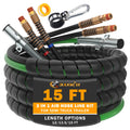 15 FT Semi Truck Air Lines Kit with 2 Pcs Tender Spring Kit and Glad Hands with Gladhand Holder & Handles 3IN1 Trailer Cord and Air Hoses Kit for Truck Trailer Tractor