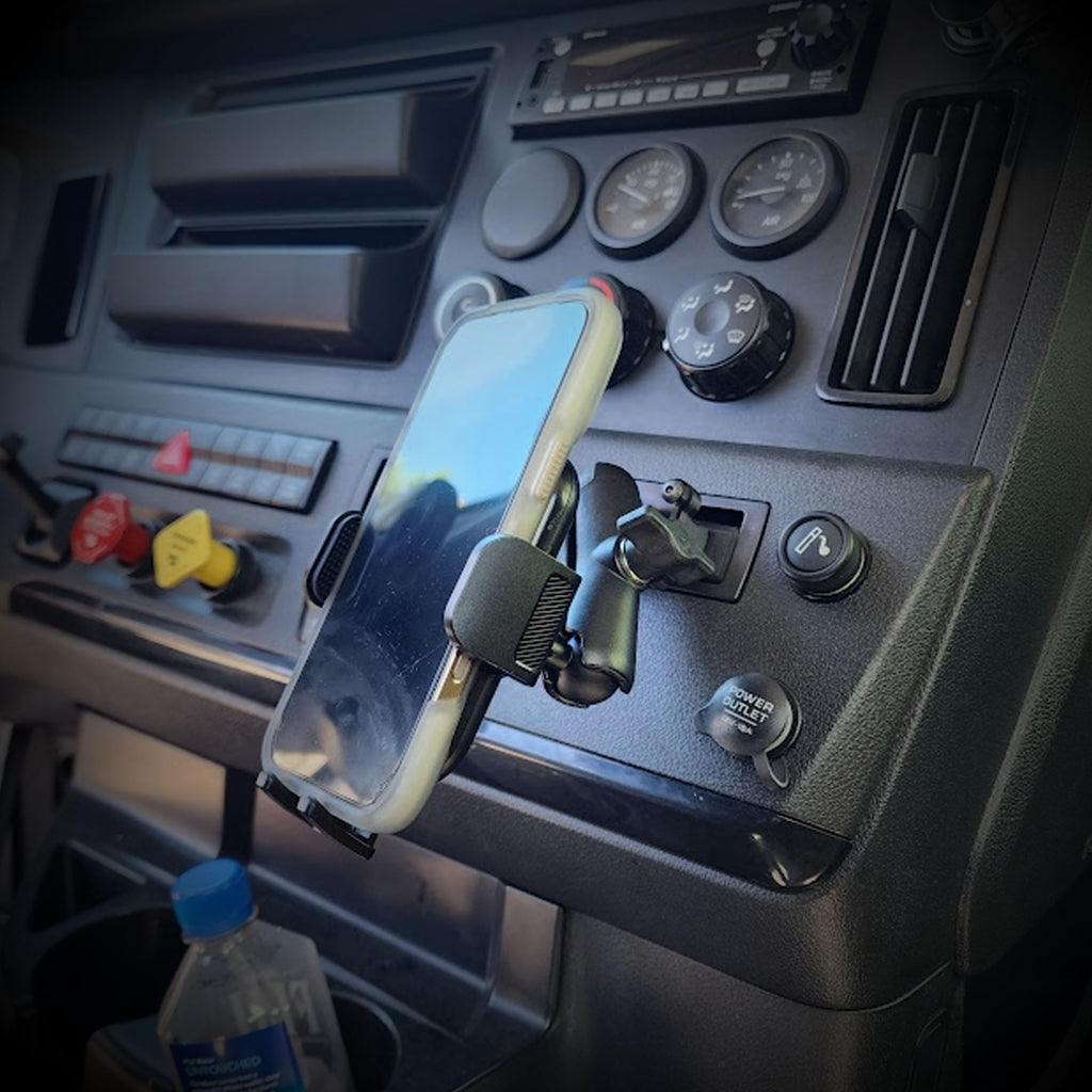 Smash Mount FL, Freightliner Cascadia Phone Holder Kit 2018-2026, 1 inch RAM Compatible Accessories Holder for Semi Truck (Phone Mount Kit