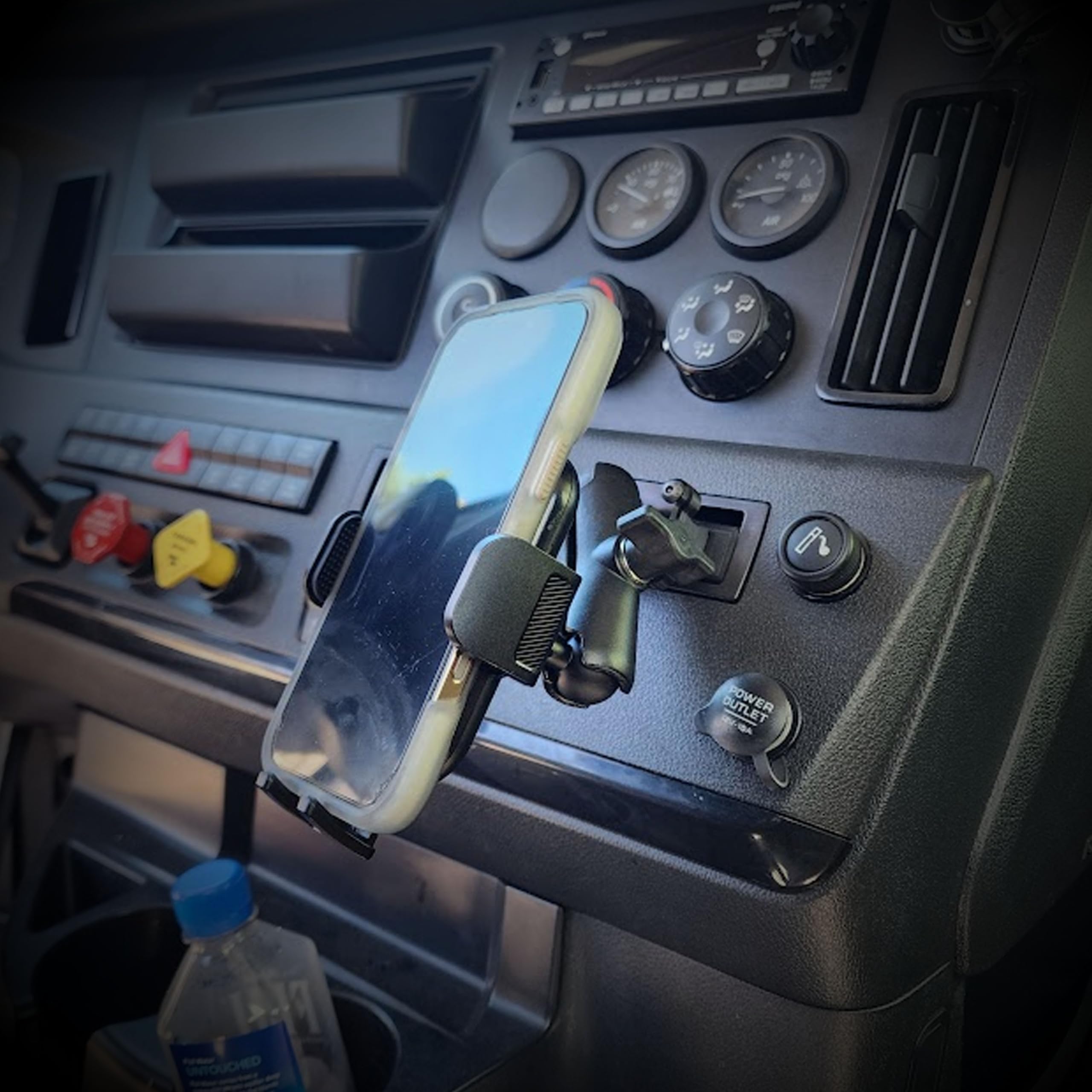 Smash Mount FL, Freightliner Cascadia Phone Holder Kit 2018-2026, 1 inch RAM Compatible Accessories Holder for Semi Truck (Phone Mount Kit