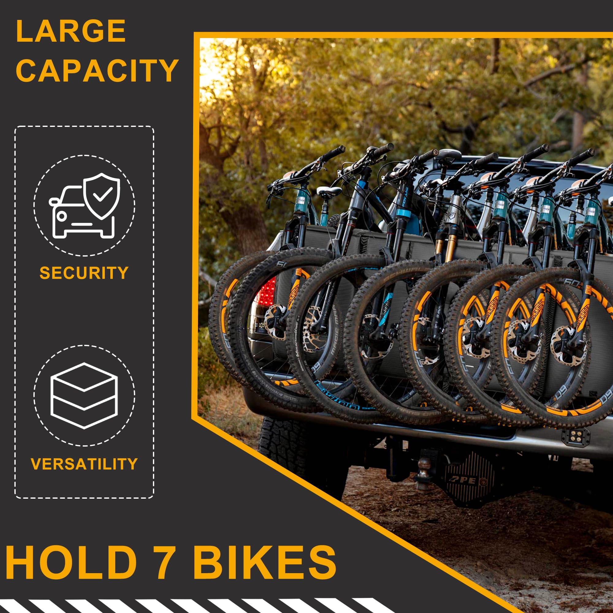 Himal Outdoors Tailgate Pad for Mountain Bike, Tailgate Protection Pad with Tool Pockets, Fits Most Truck Carries Up to 5 Bikes
