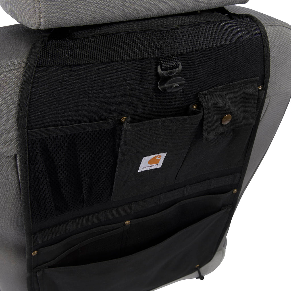 Carhartt Universal Nylon Duck Automotive Seat Back Organizer, Organization for Work and Kids, Gravel