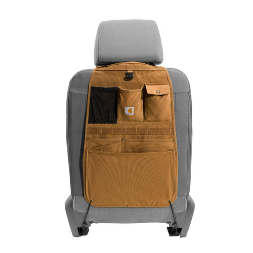 Carhartt Universal Nylon Duck Automotive Seat Back Organizer, Organization for Work and Kids, Gravel
