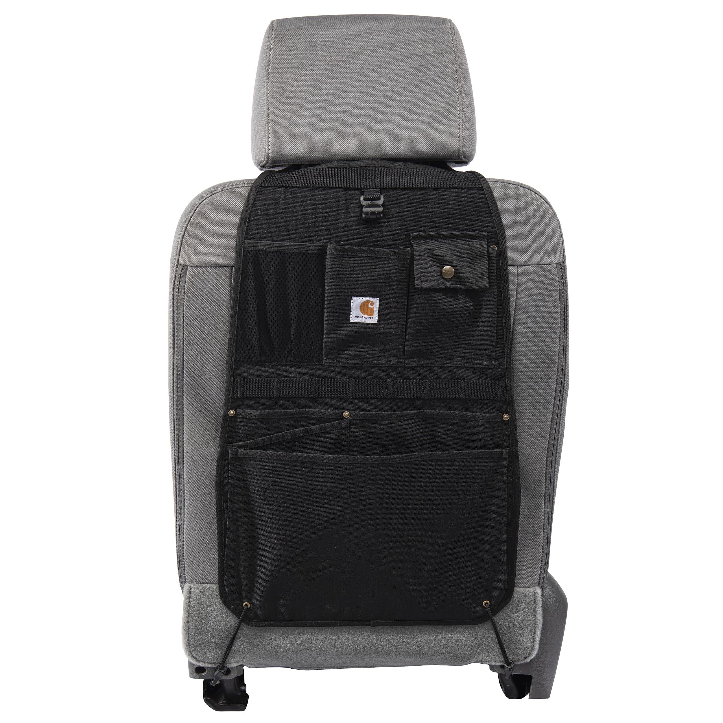 Carhartt Universal Nylon Duck Automotive Seat Back Organizer, Organization for Work and Kids, Gravel